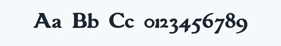 Rzeczywista próbka kroju Grantham — Aa Bb Cc 0123456789