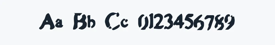 Rzeczywista próbka kroju Zipple — Aa Bb Cc 0123456789