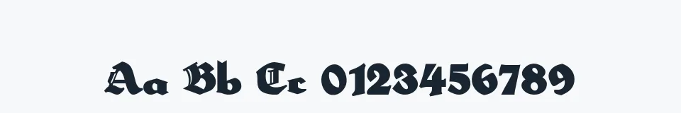 Rzeczywista próbka kroju HerzogVonGraf — Aa Bb Cc 0123456789