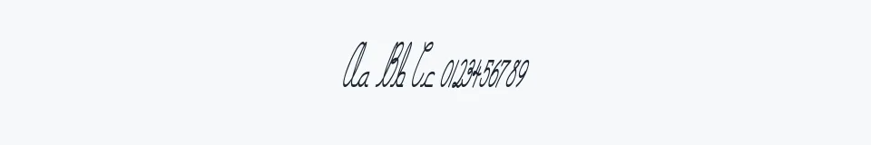 Rzeczywista próbka kroju Hurontario — Aa Bb Cc 0123456789