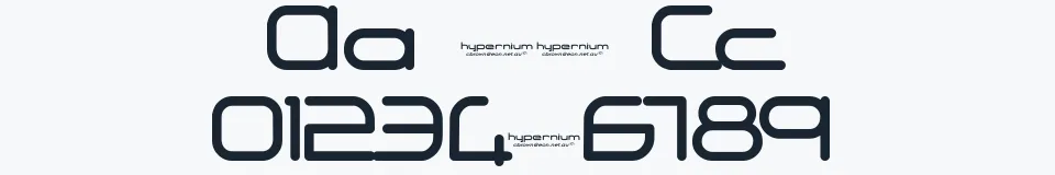 Podgląd czcionki Hypernium(eval)