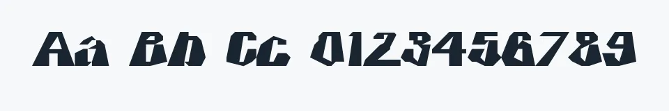 Rzeczywista próbka kroju IcicleCountry — Aa Bb Cc 0123456789