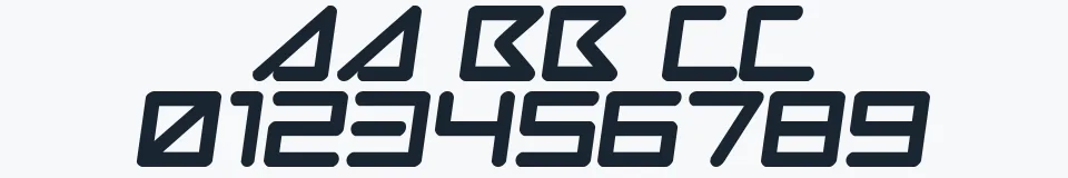 Rzeczywista próbka kroju Insane Hours — Aa Bb Cc 0123456789