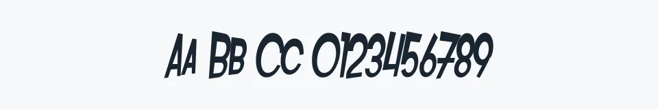 Rzeczywista próbka kroju SF Intoxicated Blues Oblique — Aa Bb Cc 0123456789