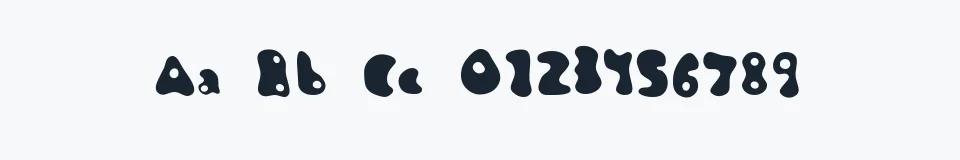 Rzeczywista próbka kroju Jambotango — Aa Bb Cc 0123456789