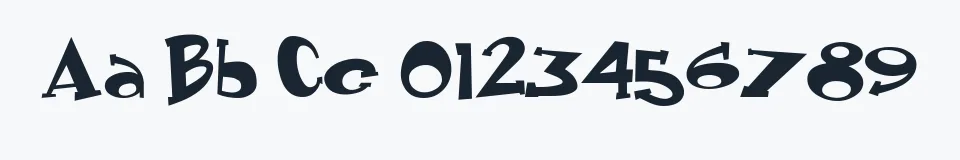 Rzeczywista próbka kroju Keyster — Aa Bb Cc 0123456789