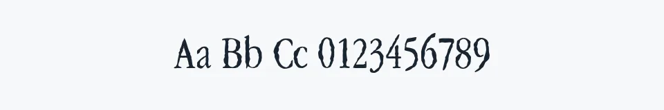 Rzeczywista próbka kroju Lefferts Corners  2 — Aa Bb Cc 0123456789