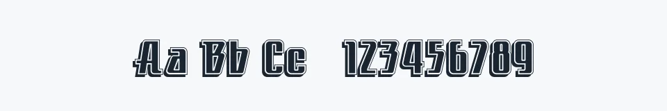 Rzeczywista próbka kroju LittleDeuceCoupe — Aa Bb Cc 0123456789