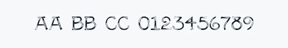 Rzeczywista próbka kroju MultiformCaps — Aa Bb Cc 0123456789