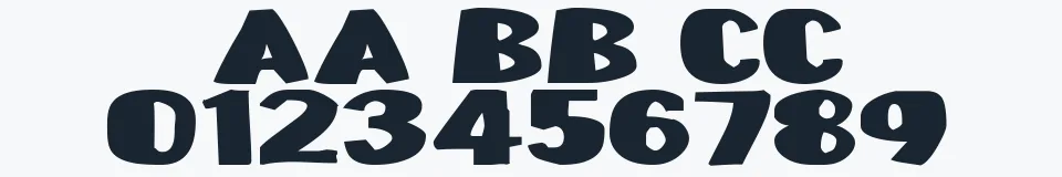 Rzeczywista próbka kroju Munster Bash — Aa Bb Cc 0123456789