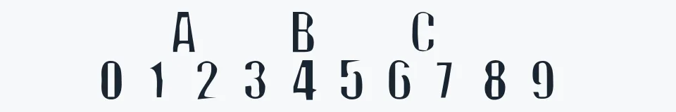 Rzeczywista próbka kroju Off — Aa Bb Cc 0123456789