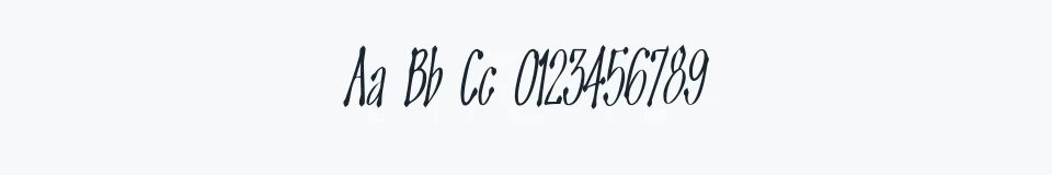 Rzeczywista próbka kroju OMEGA Old Face — Aa Bb Cc 0123456789