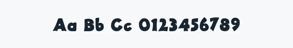 Rzeczywista próbka kroju Pachyderm — Aa Bb Cc 0123456789