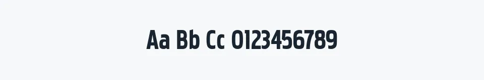 Rzeczywista próbka kroju Pakenham — Aa Bb Cc 0123456789