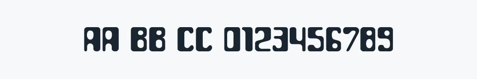 Rzeczywista próbka kroju ParaAminobenzoic — Aa Bb Cc 0123456789