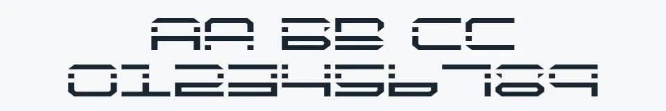 Rzeczywista próbka kroju Aurabesh — Aa Bb Cc 0123456789