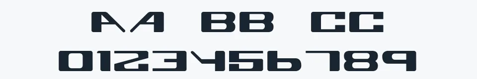 Rzeczywista próbka kroju Superglue — Aa Bb Cc 0123456789