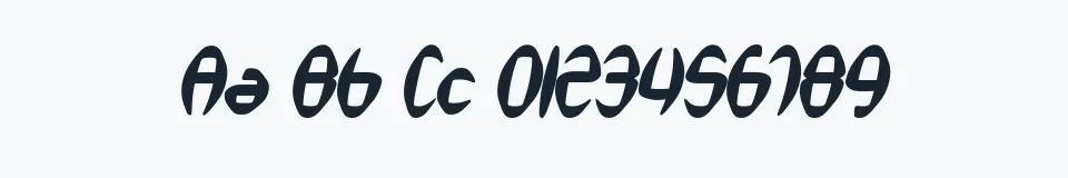 Rzeczywista próbka kroju SF Synthonic Pop Oblique — Aa Bb Cc 0123456789