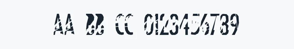 Rzeczywista próbka kroju Tanline — Aa Bb Cc 0123456789