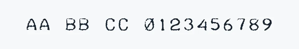 Podgląd czcionki Teleprinter Italic