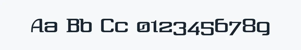 Rzeczywista próbka kroju Three-Sixty — Aa Bb Cc 0123456789