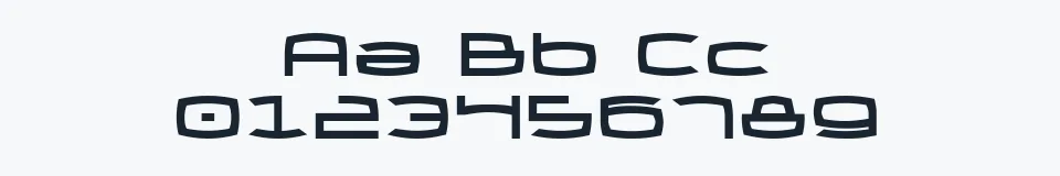 Rzeczywista próbka kroju Thundergod II Italic — Aa Bb Cc 0123456789