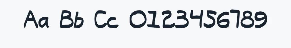 Rzeczywista próbka kroju Typeecanoe — Aa Bb Cc 0123456789