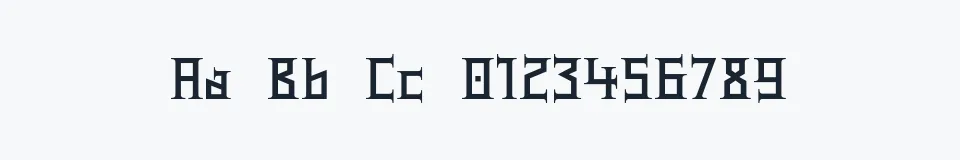 Rzeczywista próbka kroju Type Knight — Aa Bb Cc 0123456789