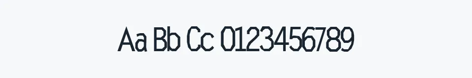 Rzeczywista próbka kroju Tifont — Aa Bb Cc 0123456789