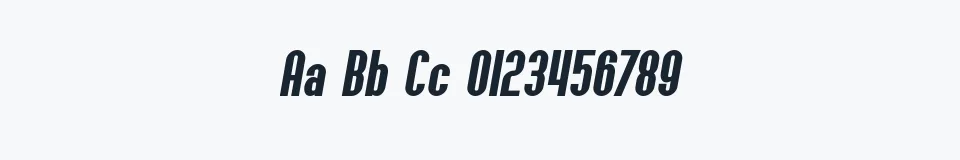Rzeczywista próbka kroju SF Willamette Italic — Aa Bb Cc 0123456789