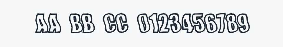 Rzeczywista próbka kroju WishfulWaves — Aa Bb Cc 0123456789