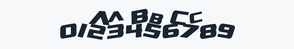 Rzeczywista próbka kroju SF Zero Gravity Italic — Aa Bb Cc 0123456789