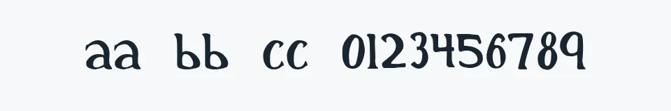 Rzeczywista próbka kroju Initial — Aa Bb Cc 0123456789