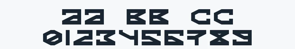 Rzeczywista próbka kroju Kryptic — Aa Bb Cc 0123456789