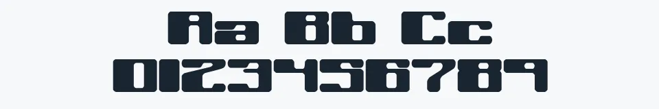 Rzeczywista próbka kroju Off Kilter L BRK — Aa Bb Cc 0123456789