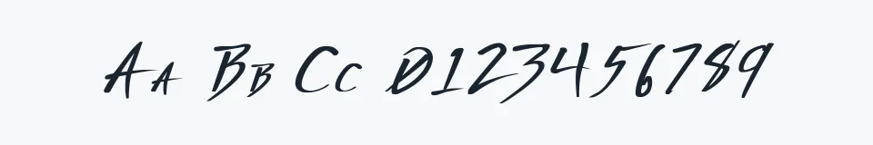 Rzeczywista próbka kroju Vecker Bold — Aa Bb Cc 0123456789