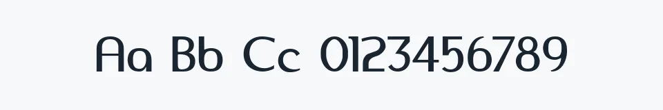 Rzeczywista próbka kroju Amerika Sans — Aa Bb Cc 0123456789