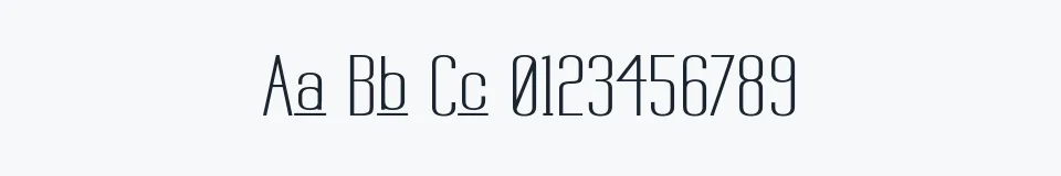 Rzeczywista próbka kroju Labtop Down Under — Aa Bb Cc 0123456789