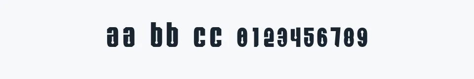 Rzeczywista próbka kroju RemiHead — Aa Bb Cc 0123456789