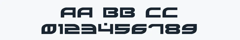 Rzeczywista próbka kroju Battlefield — Aa Bb Cc 0123456789