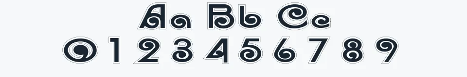 Rzeczywista próbka kroju Trenz — Aa Bb Cc 0123456789