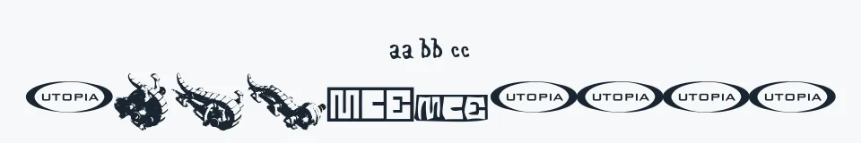 Rzeczywista próbka kroju Wentelteefje — Aa Bb Cc 0123456789