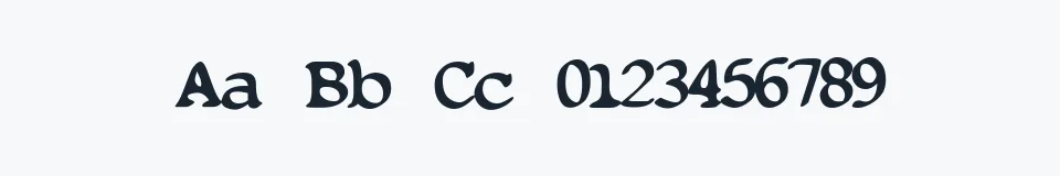 Rzeczywista próbka kroju Blobfont G98 — Aa Bb Cc 0123456789