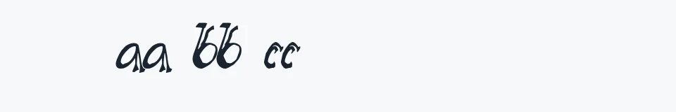 Rzeczywista próbka kroju Blue Mutant — Aa Bb Cc 0123456789
