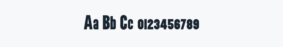Rzeczywista próbka kroju UtilityCondensed — Aa Bb Cc 0123456789