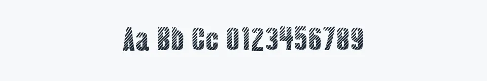 Rzeczywista próbka kroju Almonte Woodgrain — Aa Bb Cc 0123456789