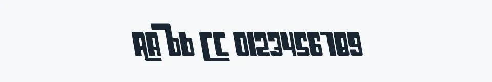Rzeczywista próbka kroju Cosmic Age Italic — Aa Bb Cc 0123456789