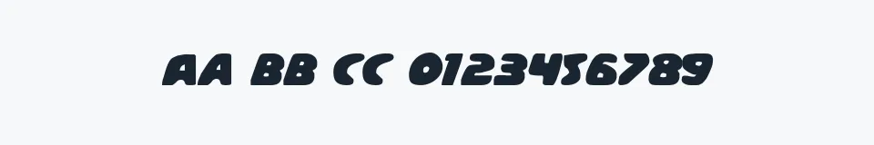 Rzeczywista próbka kroju Casper Comics Solid — Aa Bb Cc 0123456789