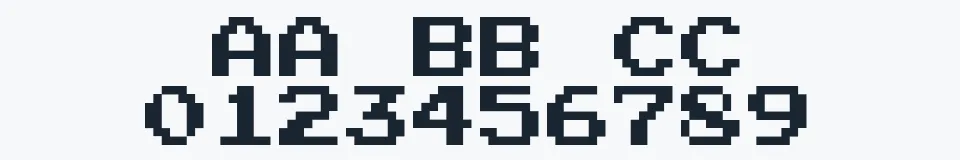 Rzeczywista próbka kroju Emulator — Aa Bb Cc 0123456789