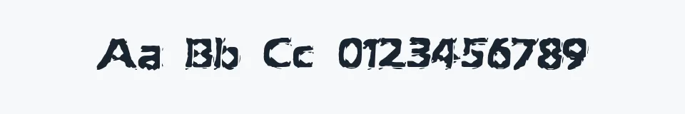 Rzeczywista próbka kroju Extraction (BRK) — Aa Bb Cc 0123456789
